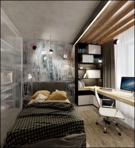 wallpaper kamar tidur sempit