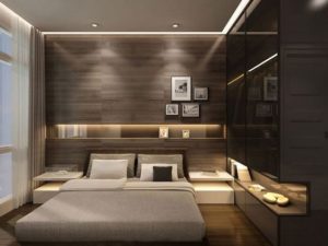 wallpaper kamar tidur elegan