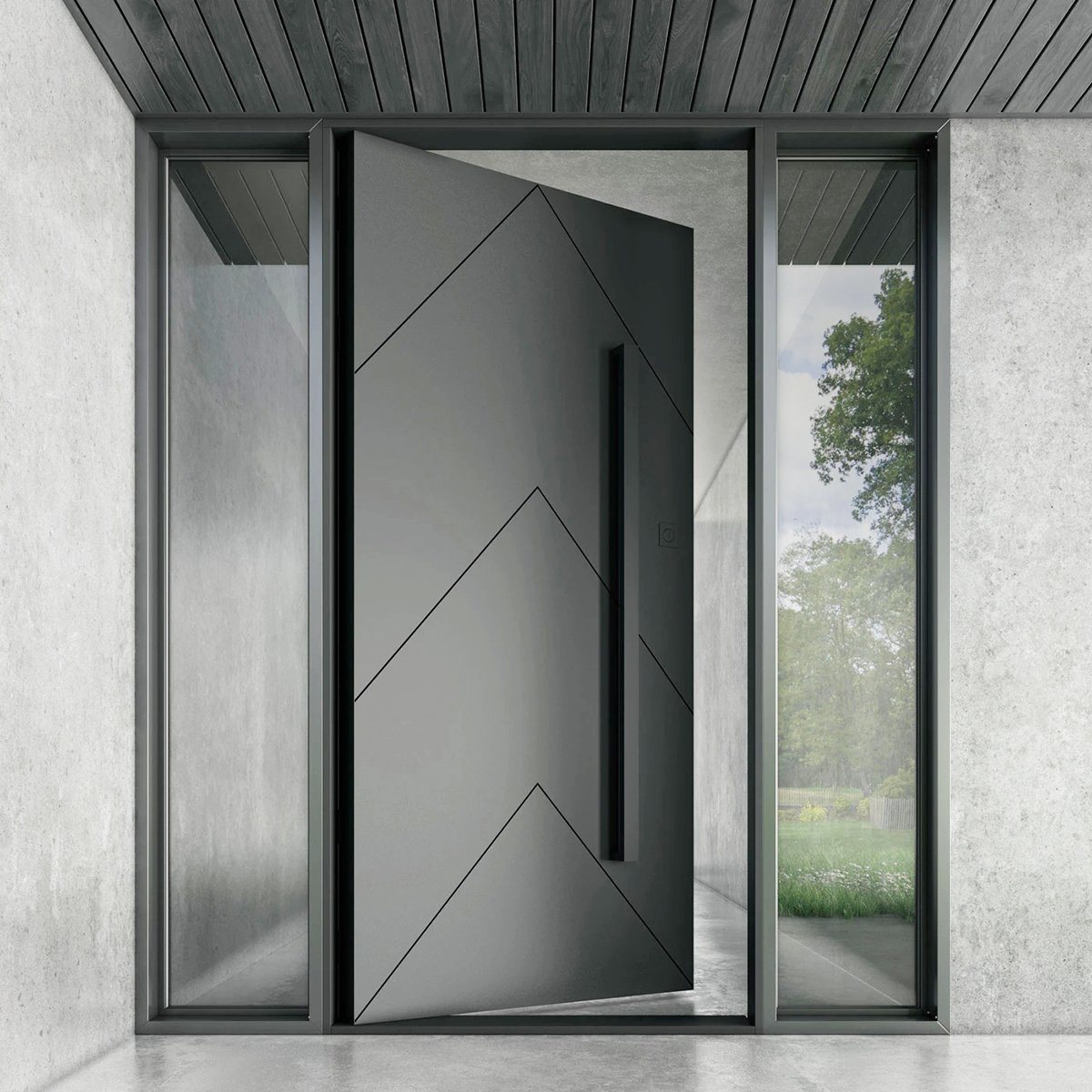 desain pintu aluminium modern